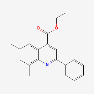 molecular formula C20H19NO2 B5868918 ethyl 6,8-dimethyl-2-phenyl-4-quinolinecarboxylate 