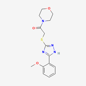 molecular formula C15H18N4O3S B5868938 4-({[5-(2-methoxyphenyl)-1H-1,2,4-triazol-3-yl]thio}acetyl)morpholine 