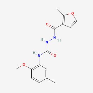 molecular formula C15H17N3O4 B5868952 N-(2-methoxy-5-methylphenyl)-2-(2-methyl-3-furoyl)hydrazinecarboxamide 