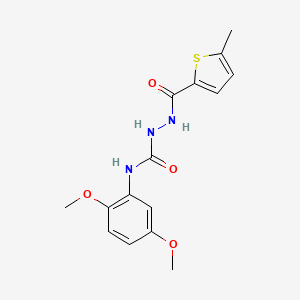 molecular formula C15H17N3O4S B5868975 N-(2,5-dimethoxyphenyl)-2-[(5-methyl-2-thienyl)carbonyl]hydrazinecarboxamide 