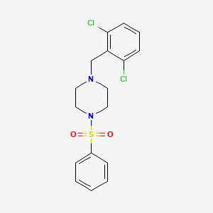 molecular formula C17H18Cl2N2O2S B5868983 1-(2,6-dichlorobenzyl)-4-(phenylsulfonyl)piperazine 