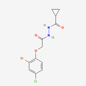 molecular formula C12H12BrClN2O3 B5869002 N'-[2-(2-bromo-4-chlorophenoxy)acetyl]cyclopropanecarbohydrazide 