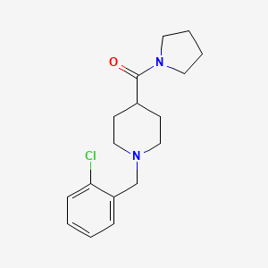 molecular formula C17H23ClN2O B5869004 1-(2-chlorobenzyl)-4-(1-pyrrolidinylcarbonyl)piperidine 