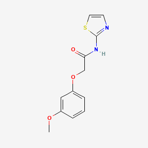 molecular formula C12H12N2O3S B5869005 2-(3-methoxyphenoxy)-N-1,3-thiazol-2-ylacetamide 