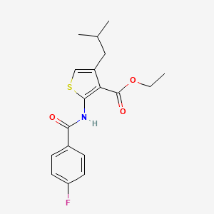 molecular formula C18H20FNO3S B5869014 ethyl 2-[(4-fluorobenzoyl)amino]-4-isobutyl-3-thiophenecarboxylate 