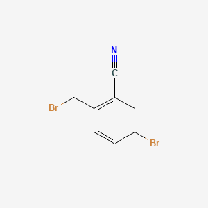 molecular formula C8H5Br2N B586903 5-Bromo-2-(bromomethyl)benzonitrile CAS No. 156001-53-5