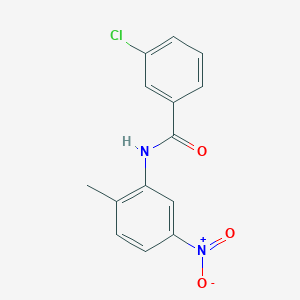 molecular formula C14H11ClN2O3 B5869037 3-chloro-N-(2-methyl-5-nitrophenyl)benzamide 