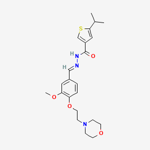 5-isopropyl-N'-{3-methoxy-4-[2-(4-morpholinyl)ethoxy]benzylidene}-3-thiophenecarbohydrazide