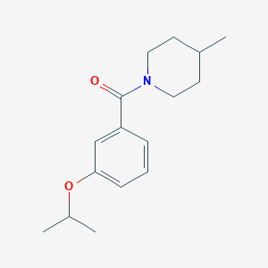 molecular formula C16H23NO2 B5869068 1-(3-isopropoxybenzoyl)-4-methylpiperidine 