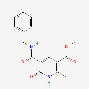 molecular formula C16H16N2O4 B5869076 methyl 5-[(benzylamino)carbonyl]-2-methyl-6-oxo-1,6-dihydro-3-pyridinecarboxylate 
