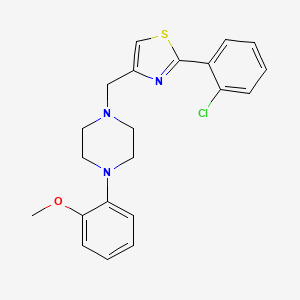 molecular formula C21H22ClN3OS B5869087 1-{[2-(2-chlorophenyl)-1,3-thiazol-4-yl]methyl}-4-(2-methoxyphenyl)piperazine 