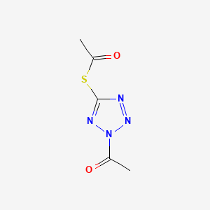 molecular formula C5H6N4O2S B586909 S-(2-Acetyl-2H-tetrazol-5-yl) ethanethioate CAS No. 153628-21-8