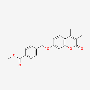 molecular formula C20H18O5 B5869119 methyl 4-{[(3,4-dimethyl-2-oxo-2H-chromen-7-yl)oxy]methyl}benzoate 