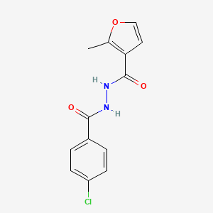 molecular formula C13H11ClN2O3 B5869123 N'-(4-chlorobenzoyl)-2-methyl-3-furohydrazide 