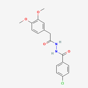 molecular formula C17H17ClN2O4 B5869144 4-chloro-N'-[(3,4-dimethoxyphenyl)acetyl]benzohydrazide 
