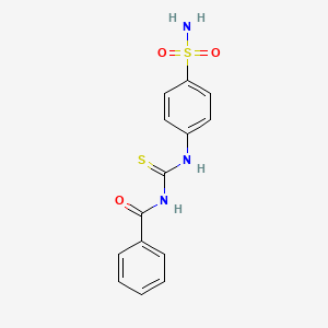 molecular formula C14H13N3O3S2 B5869151 N-({[4-(aminosulfonyl)phenyl]amino}carbonothioyl)benzamide 
