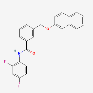 molecular formula C24H17F2NO2 B5869213 N-(2,4-difluorophenyl)-3-[(2-naphthyloxy)methyl]benzamide 