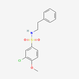 molecular formula C15H16ClNO3S B5869227 3-chloro-4-methoxy-N-(2-phenylethyl)benzenesulfonamide 