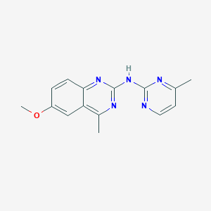 molecular formula C15H15N5O B5869238 6-methoxy-4-methyl-N-(4-methyl-2-pyrimidinyl)-2-quinazolinamine 