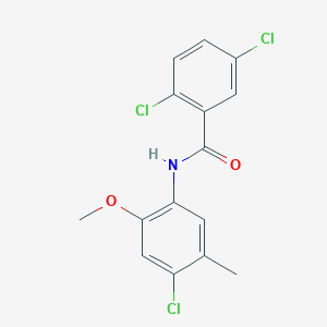 molecular formula C15H12Cl3NO2 B5869262 2,5-dichloro-N-(4-chloro-2-methoxy-5-methylphenyl)benzamide 