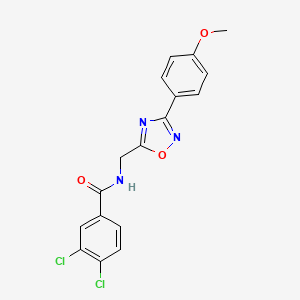 molecular formula C17H13Cl2N3O3 B5869271 3,4-dichloro-N-{[3-(4-methoxyphenyl)-1,2,4-oxadiazol-5-yl]methyl}benzamide 
