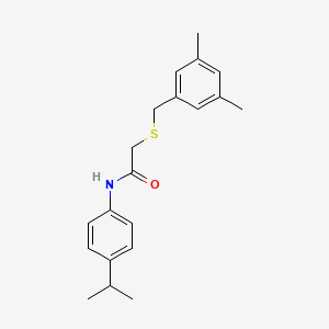 molecular formula C20H25NOS B5869275 2-[(3,5-dimethylbenzyl)thio]-N-(4-isopropylphenyl)acetamide 
