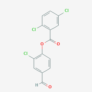 molecular formula C14H7Cl3O3 B5869278 2-chloro-4-formylphenyl 2,5-dichlorobenzoate 