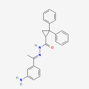 molecular formula C24H23N3O B5869291 N'-[1-(3-aminophenyl)ethylidene]-2,2-diphenylcyclopropanecarbohydrazide 