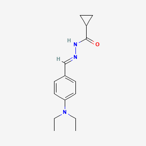molecular formula C15H21N3O B5869298 N'-[4-(diethylamino)benzylidene]cyclopropanecarbohydrazide 