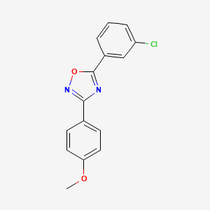 molecular formula C15H11ClN2O2 B5869316 5-(3-chlorophenyl)-3-(4-methoxyphenyl)-1,2,4-oxadiazole 
