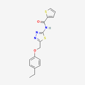 molecular formula C16H15N3O2S2 B5869347 N-{5-[(4-ethylphenoxy)methyl]-1,3,4-thiadiazol-2-yl}-2-thiophenecarboxamide 