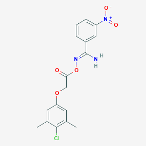 molecular formula C17H16ClN3O5 B5869357 N'-{[(4-chloro-3,5-dimethylphenoxy)acetyl]oxy}-3-nitrobenzenecarboximidamide 