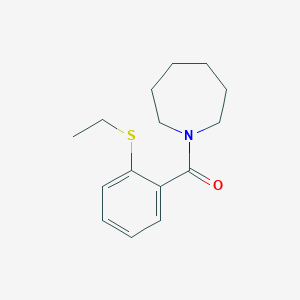 molecular formula C15H21NOS B5869368 1-[2-(ethylthio)benzoyl]azepane 