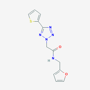 N-(2-furylmethyl)-2-[5-(2-thienyl)-2H-tetrazol-2-yl]acetamide