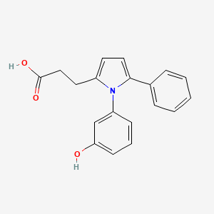 molecular formula C19H17NO3 B5869378 3-[1-(3-hydroxyphenyl)-5-phenyl-1H-pyrrol-2-yl]propanoic acid 