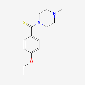 molecular formula C14H20N2OS B5869386 1-[(4-ethoxyphenyl)carbonothioyl]-4-methylpiperazine 