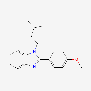 molecular formula C19H22N2O B5869407 2-(4-methoxyphenyl)-1-(3-methylbutyl)-1H-benzimidazole 