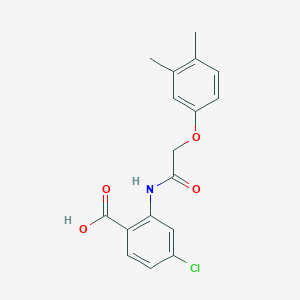 molecular formula C17H16ClNO4 B5869417 4-chloro-2-{[(3,4-dimethylphenoxy)acetyl]amino}benzoic acid 