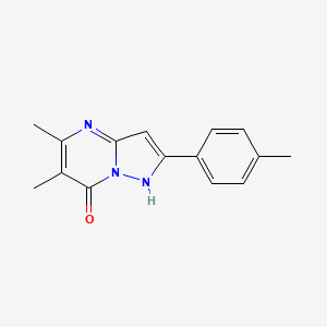molecular formula C15H15N3O B5869422 5,6-dimethyl-2-(4-methylphenyl)pyrazolo[1,5-a]pyrimidin-7-ol 
