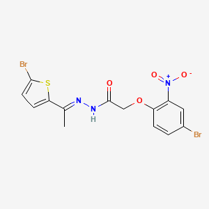 molecular formula C14H11Br2N3O4S B5869433 2-(4-bromo-2-nitrophenoxy)-N'-[1-(5-bromo-2-thienyl)ethylidene]acetohydrazide 