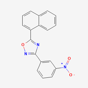 molecular formula C18H11N3O3 B5869440 5-(1-naphthyl)-3-(3-nitrophenyl)-1,2,4-oxadiazole 