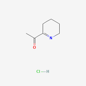 molecular formula C7H12ClNO B586949 2-Acetyl-3,4,5,6-tetrahydropyridine Hydrochloride CAS No. 27300-28-3
