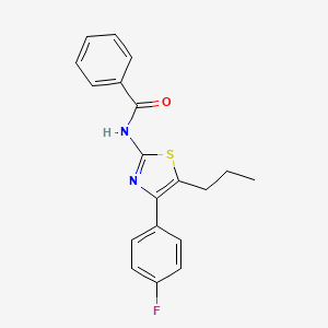 molecular formula C19H17FN2OS B5869496 N-[4-(4-fluorophenyl)-5-propyl-1,3-thiazol-2-yl]benzamide 