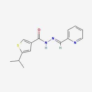 molecular formula C14H15N3OS B5869500 5-isopropyl-N'-(2-pyridinylmethylene)-3-thiophenecarbohydrazide 