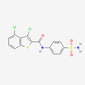 molecular formula C15H10Cl2N2O3S2 B5869543 N-[4-(aminosulfonyl)phenyl]-3,4-dichloro-1-benzothiophene-2-carboxamide 