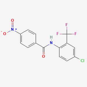 molecular formula C14H8ClF3N2O3 B5869569 N-[4-chloro-2-(trifluoromethyl)phenyl]-4-nitrobenzamide 