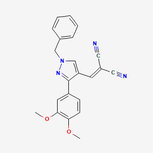 {[1-benzyl-3-(3,4-dimethoxyphenyl)-1H-pyrazol-4-yl]methylene}malononitrile