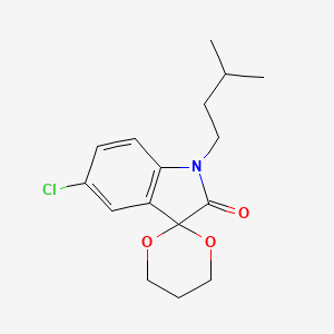 5'-chloro-1'-(3-methylbutyl)spiro[1,3-dioxane-2,3'-indol]-2'(1'H)-one