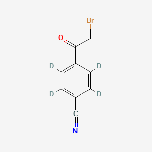 molecular formula C9H6BrNO B586960 4-(2-Bromoacetyl)benzonitrile-d4 CAS No. 1794793-46-6