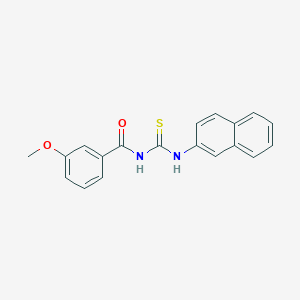 molecular formula C19H16N2O2S B5869608 3-methoxy-N-[(2-naphthylamino)carbonothioyl]benzamide 